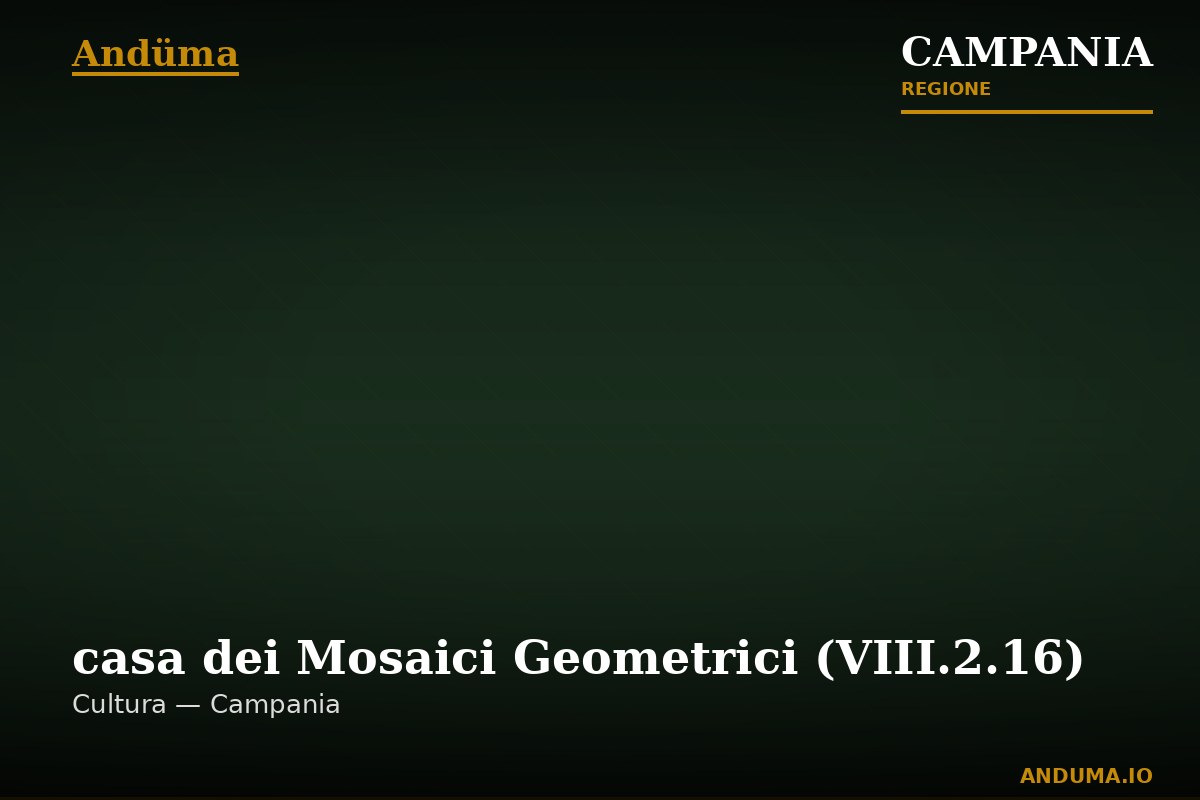 casa dei Mosaici Geometrici (VIII.2.16) — Punto di interesse , Napoli