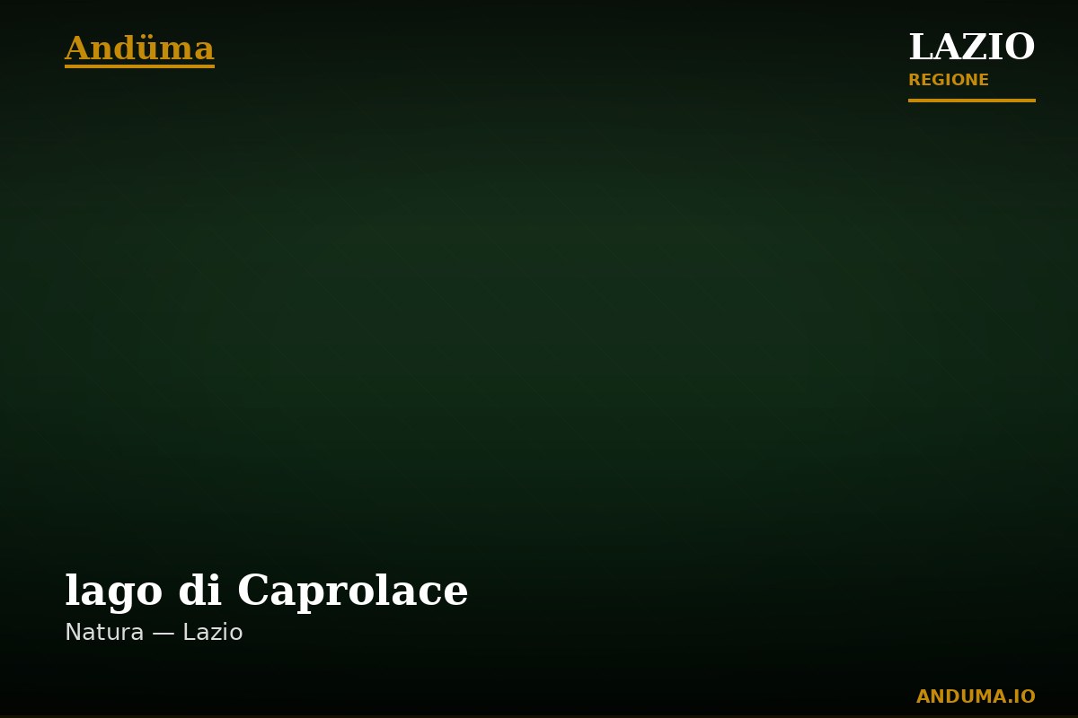 lago di Caprolace — Punto di interesse , Roma