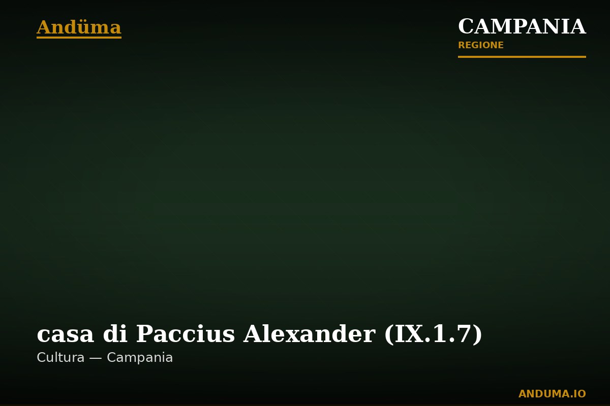 casa di Paccius Alexander (IX.1.7) — Punto di interesse , Napoli