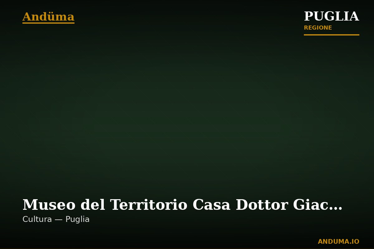 Museo del Territorio Casa Dottor Giacomo Giuseppe Pezzolla — Punto di interesse a Alberobello, Bari