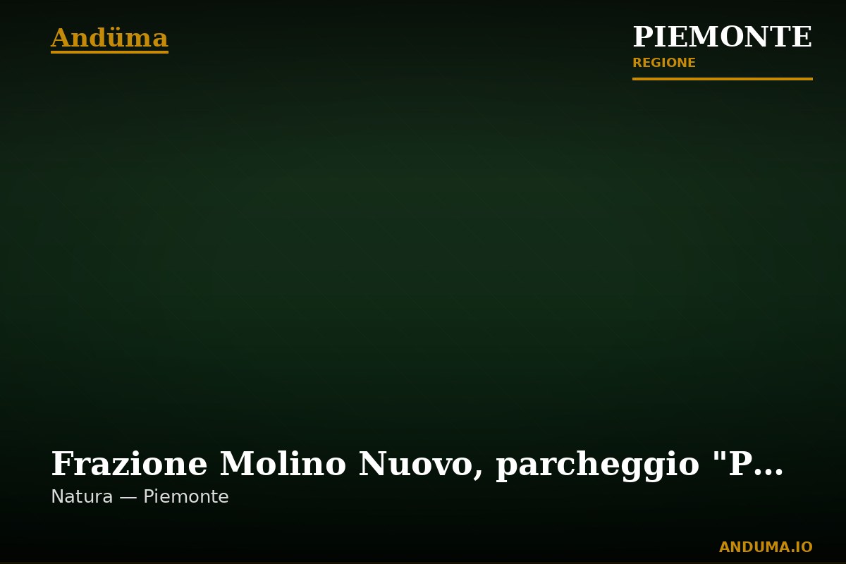 Frazione Molino Nuovo, parcheggio "Percorso Vita"