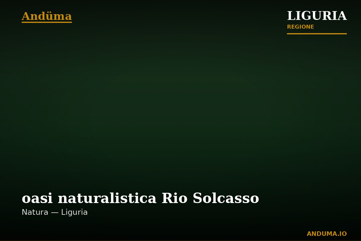 oasi naturalistica Rio Solcasso — Punto di interesse , Genova