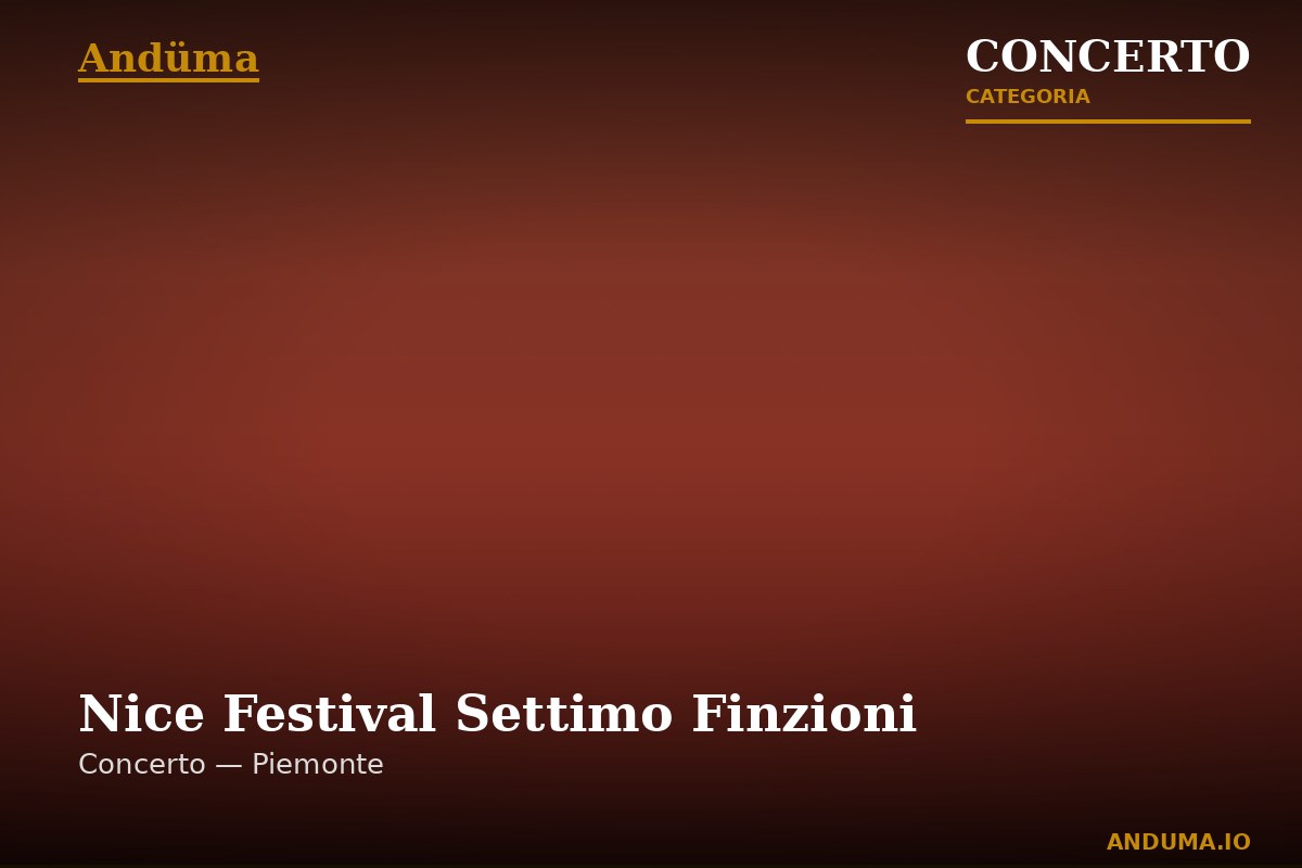 Nice Festival Settimo Finzioni