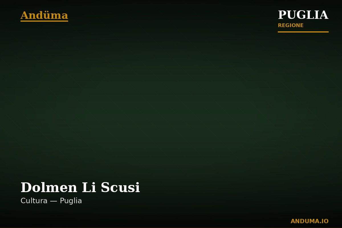 Dolmen Li Scusi — Punto di interesse , Bari