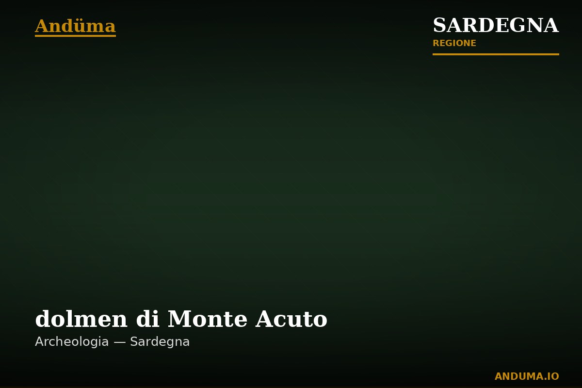 dolmen di Monte Acuto — Punto di interesse , Cagliari