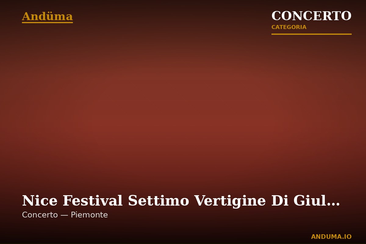 Nice Festival Settimo Vertigine Di Giulietta