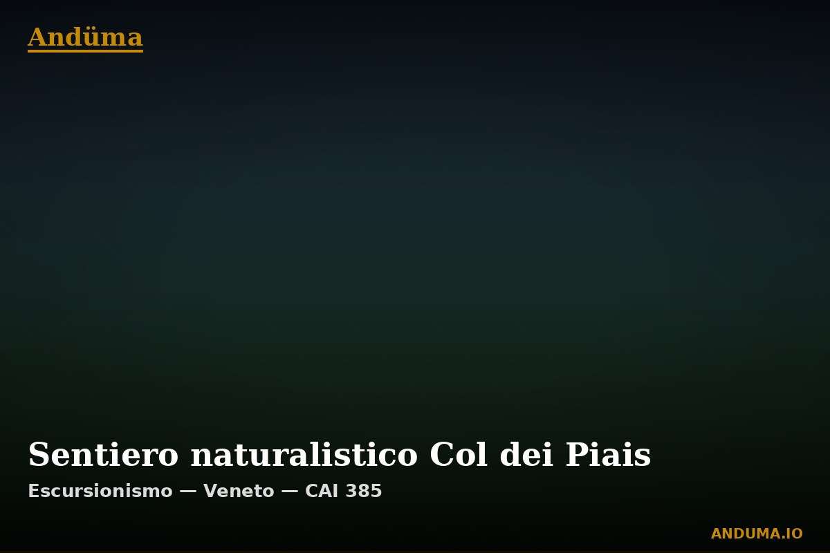 Sentiero naturalistico Col dei Piais — Punto di interesse , Piedmont