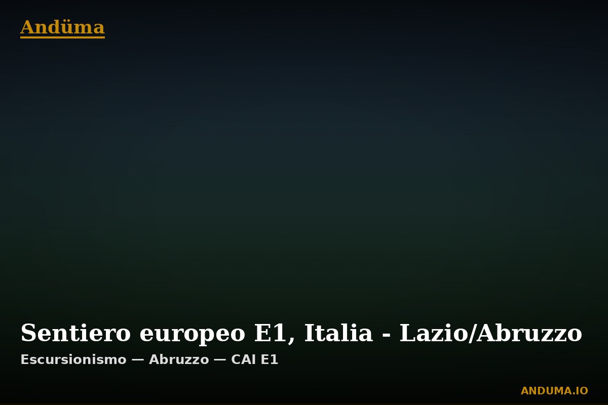 Sentiero europeo E1, Italia - Lazio/Abruzzo — Punto di interesse , Piedmont