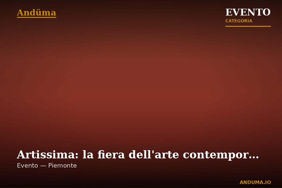 Artissima: la fiera dell'arte contemporanea a Torino — Veranstaltung in Torino, Torino