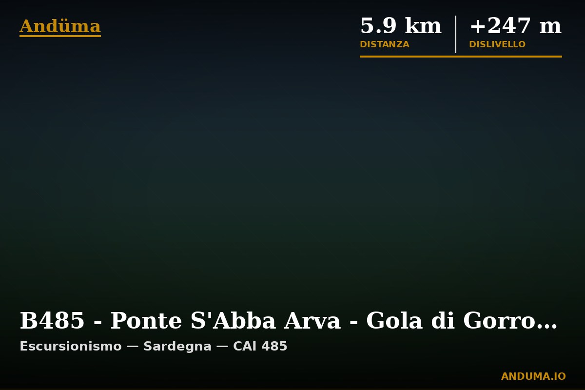 B485 - Ponte S'Abba Arva - Gola di Gorropu — Punto di interesse , Piedmont