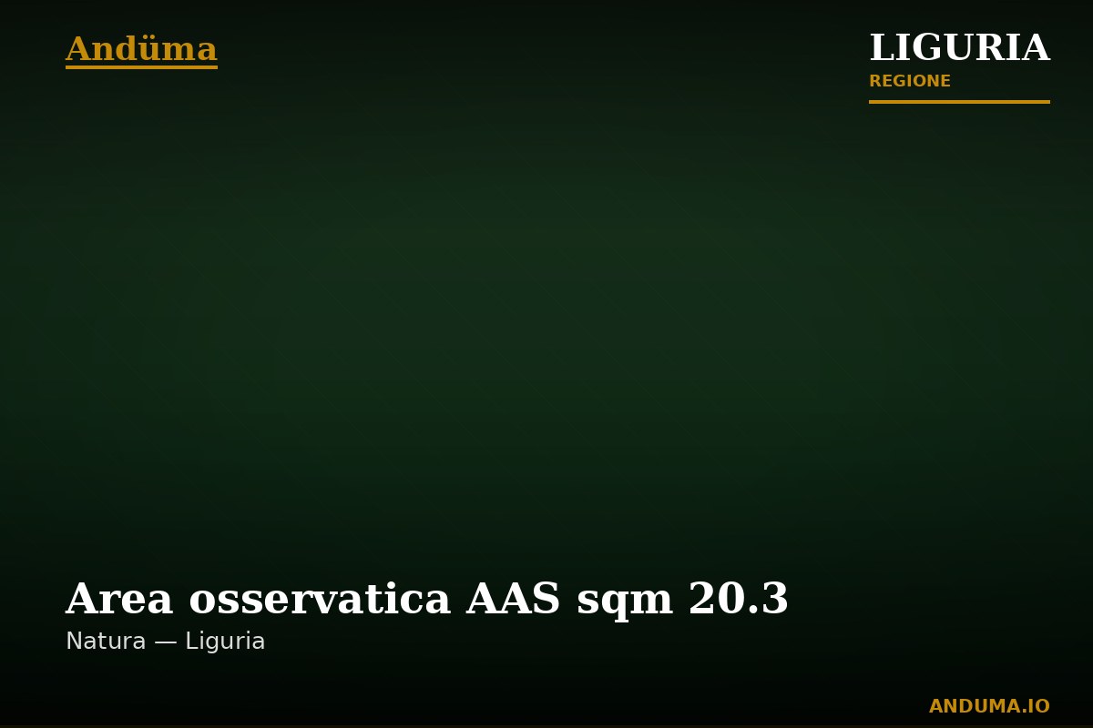 Area osservatica AAS sqm 20.3 — Punto di interesse a Cinque Terre, La Spezia