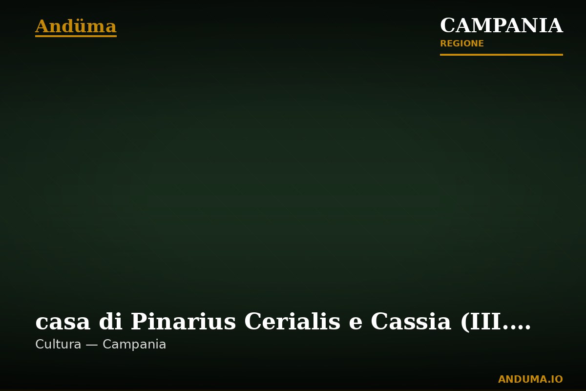 casa di Pinarius Cerialis e Cassia (III.4.B) — Punto di interesse , Napoli