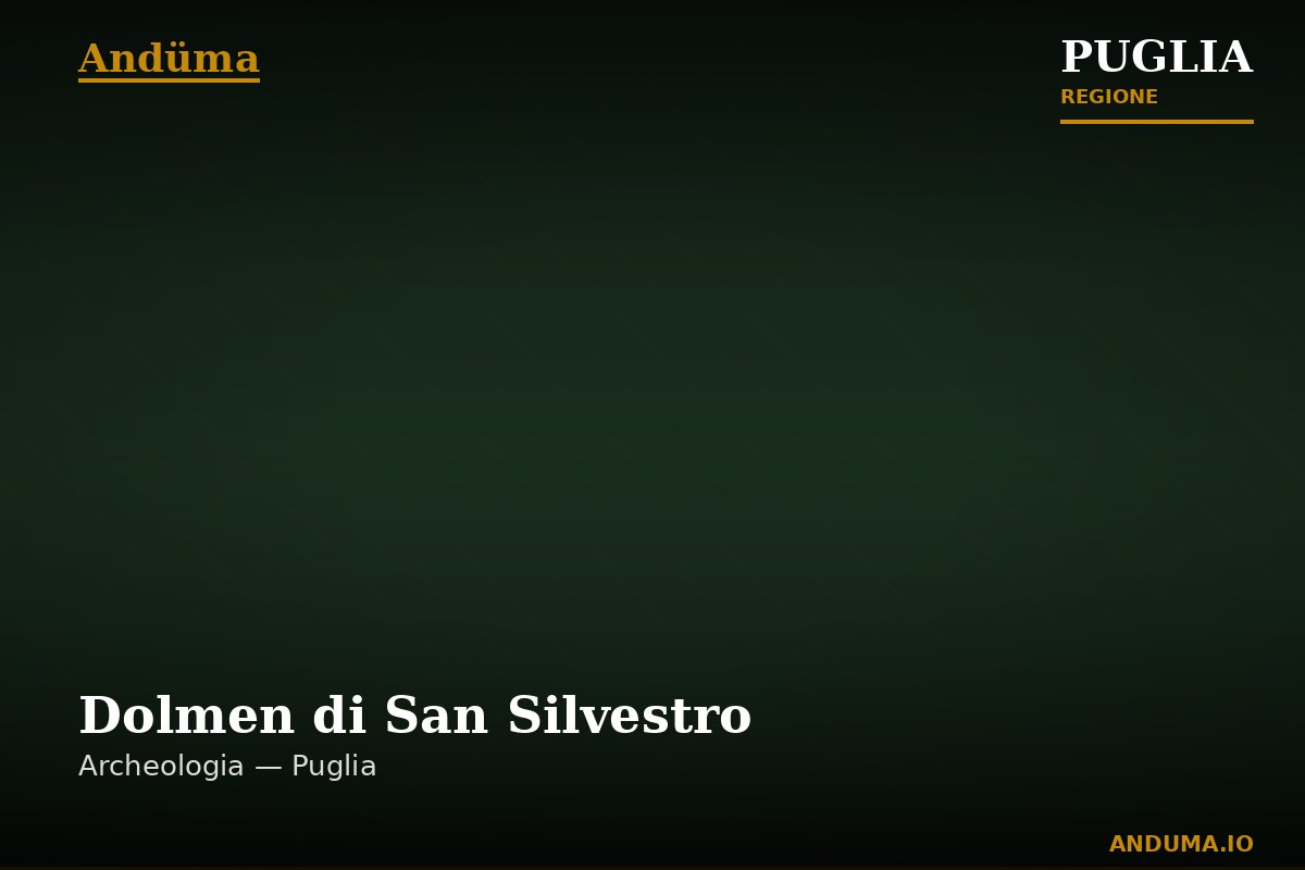 Dolmen di San Silvestro — Punto di interesse , Bari