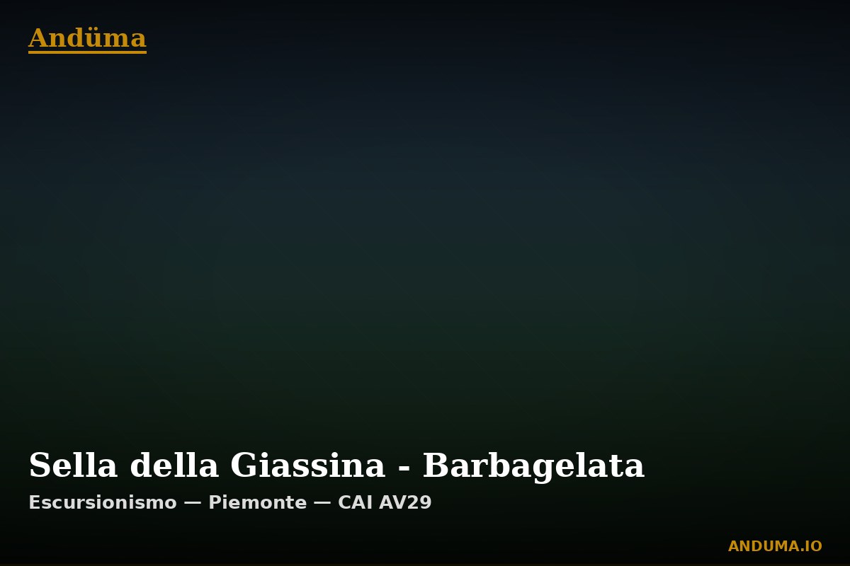 Sella della Giassina - Barbagelata — Punto di interesse , Piedmont