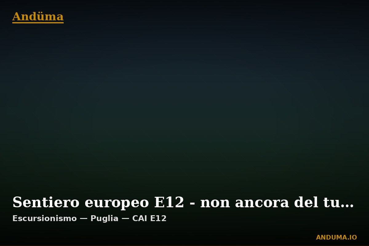 Sentiero europeo E12 - non ancora del tutto completo — Punto di interesse , Piedmont