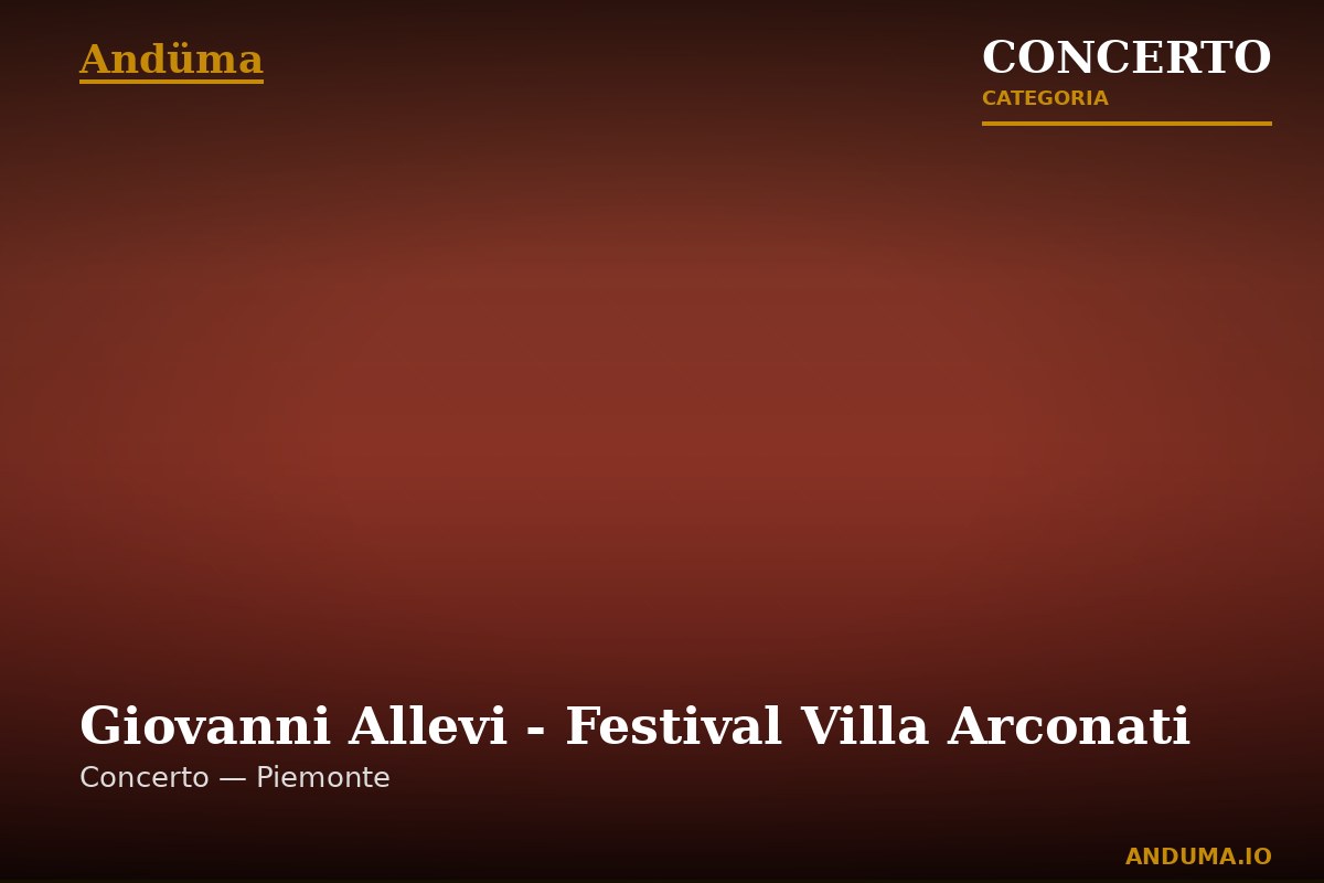 Giovanni Allevi - Festival Villa Arconati