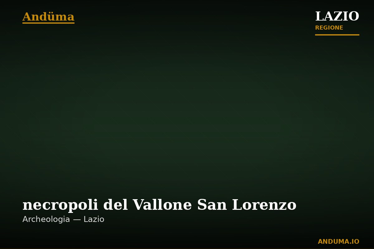 necropoli del Vallone San Lorenzo — Punto di interesse , Roma