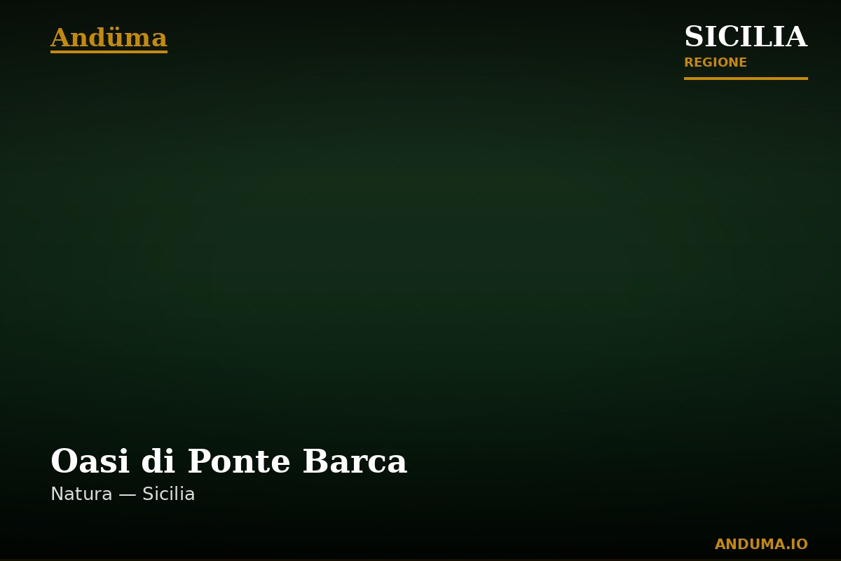 Oasi di Ponte Barca — Punto di interesse , Palermo