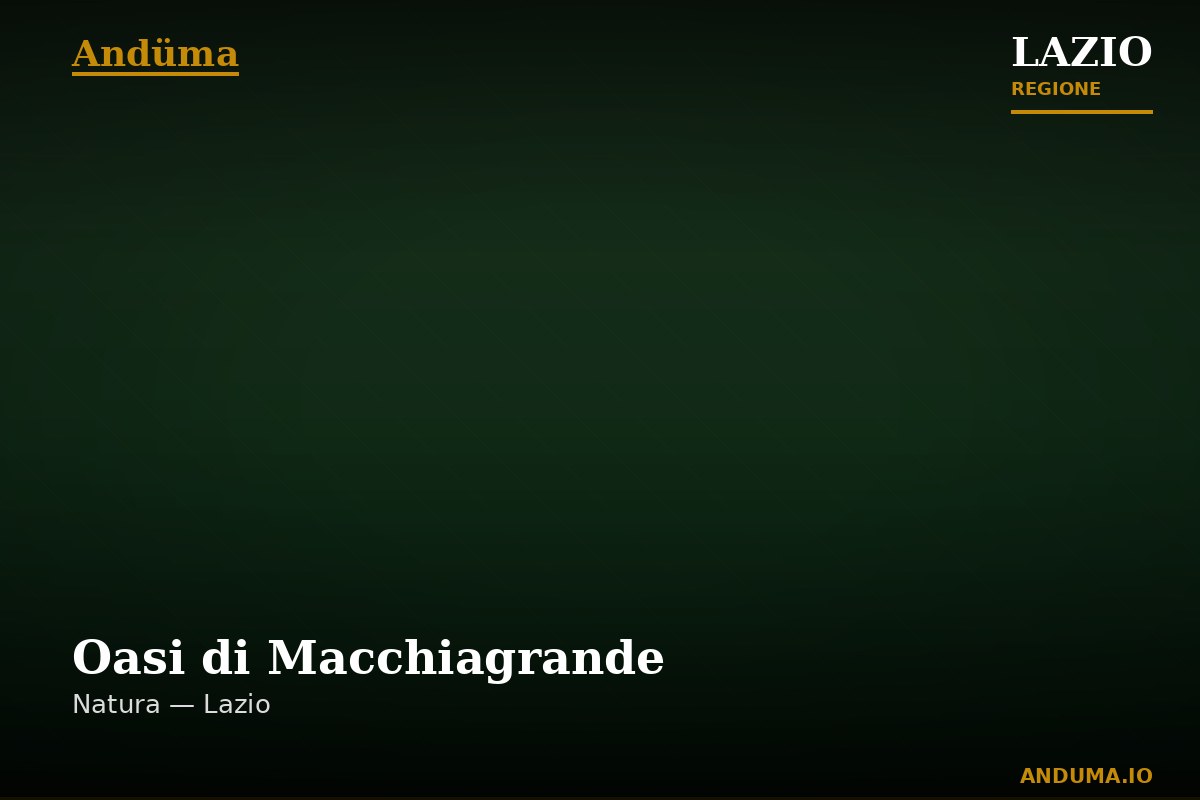 Oasi di Macchiagrande — Punto di interesse , Roma