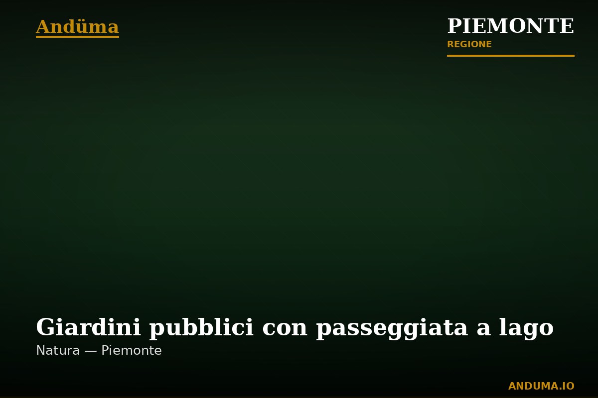 Giardini pubblici con passeggiata a lago