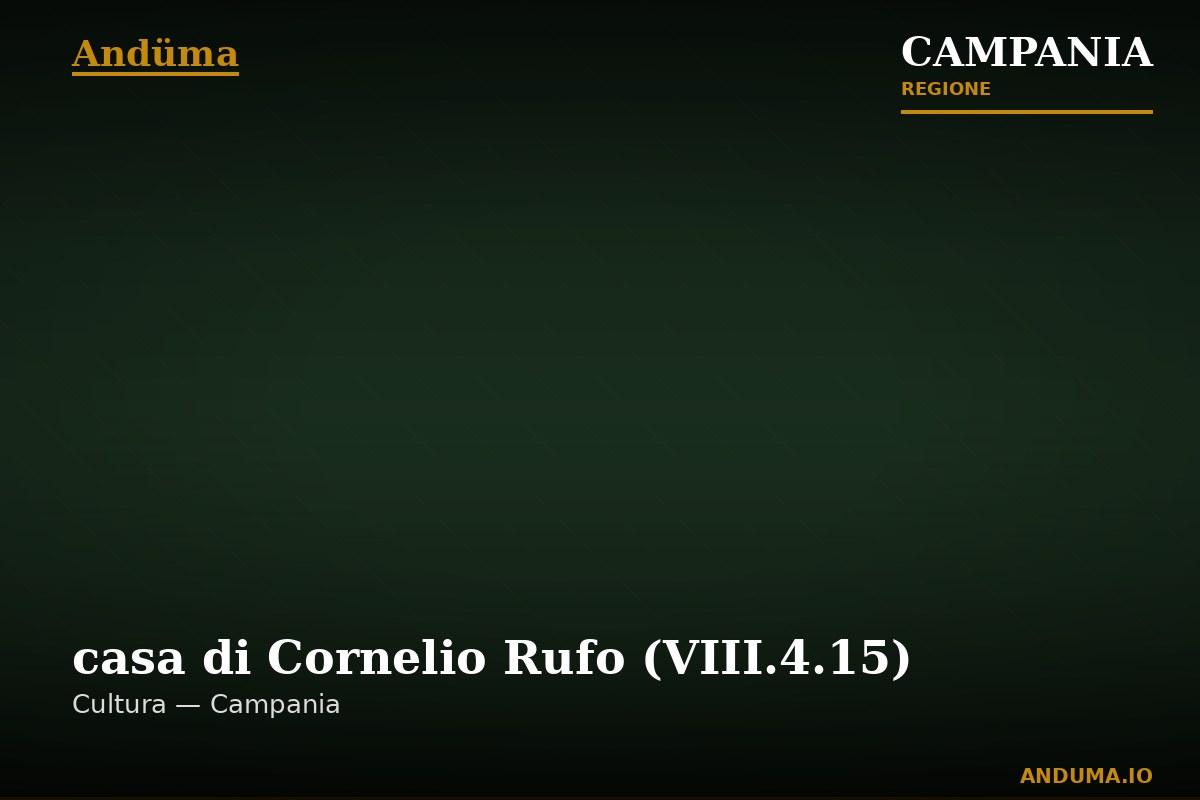 casa di Cornelio Rufo (VIII.4.15) — Punto di interesse , Napoli