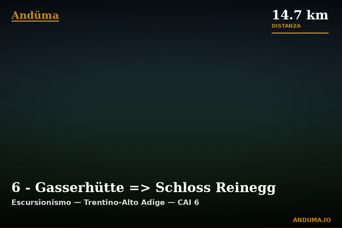 6 - Gasserhütte => Schloss Reinegg — Punto di interesse , Piedmont