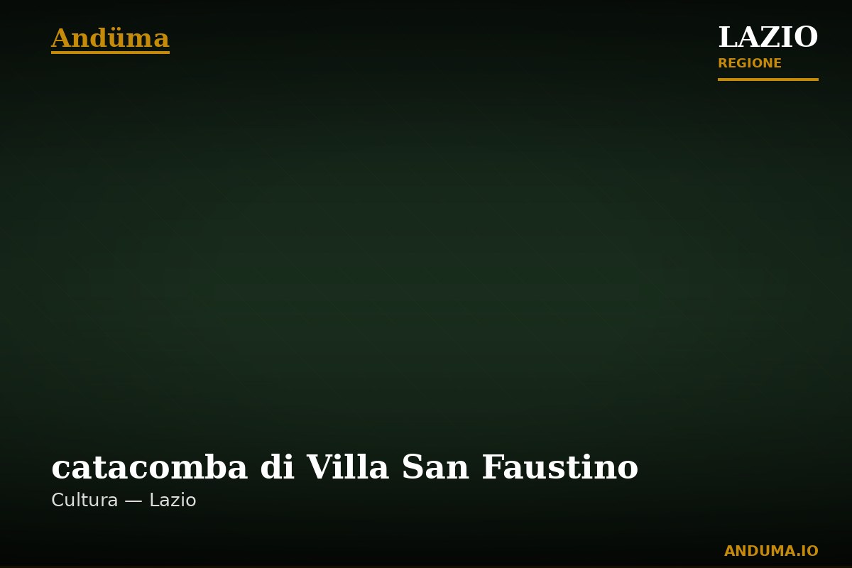 catacomba di Villa San Faustino — Punto di interesse , Roma