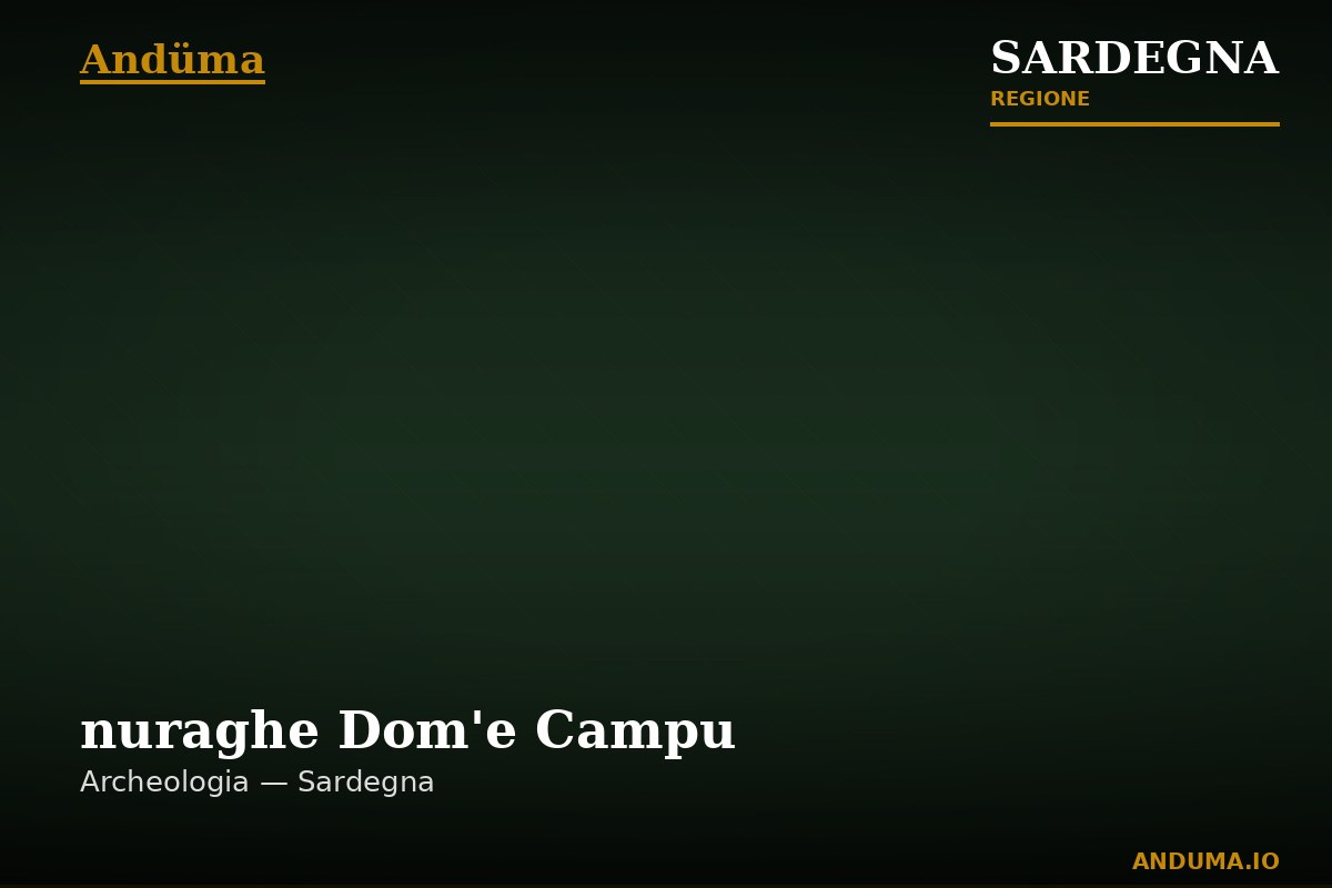 nuraghe Dom'e Campu — Punto di interesse , Cagliari