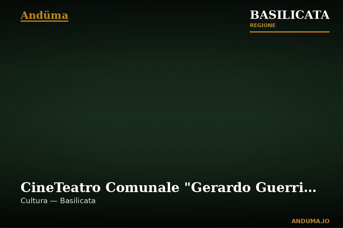 CineTeatro Comunale "Gerardo Guerrieri" — Punto di interesse a Matera, Matera