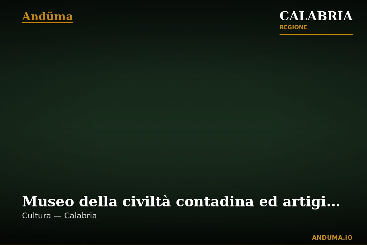 Museo della civiltà contadina ed artigiana — Punto di interesse a Tropea, Vibo Valentia
