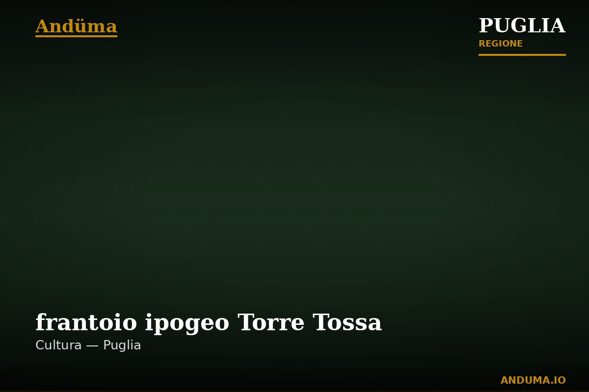 frantoio ipogeo Torre Tossa — Punto di interesse a Bari, Bari