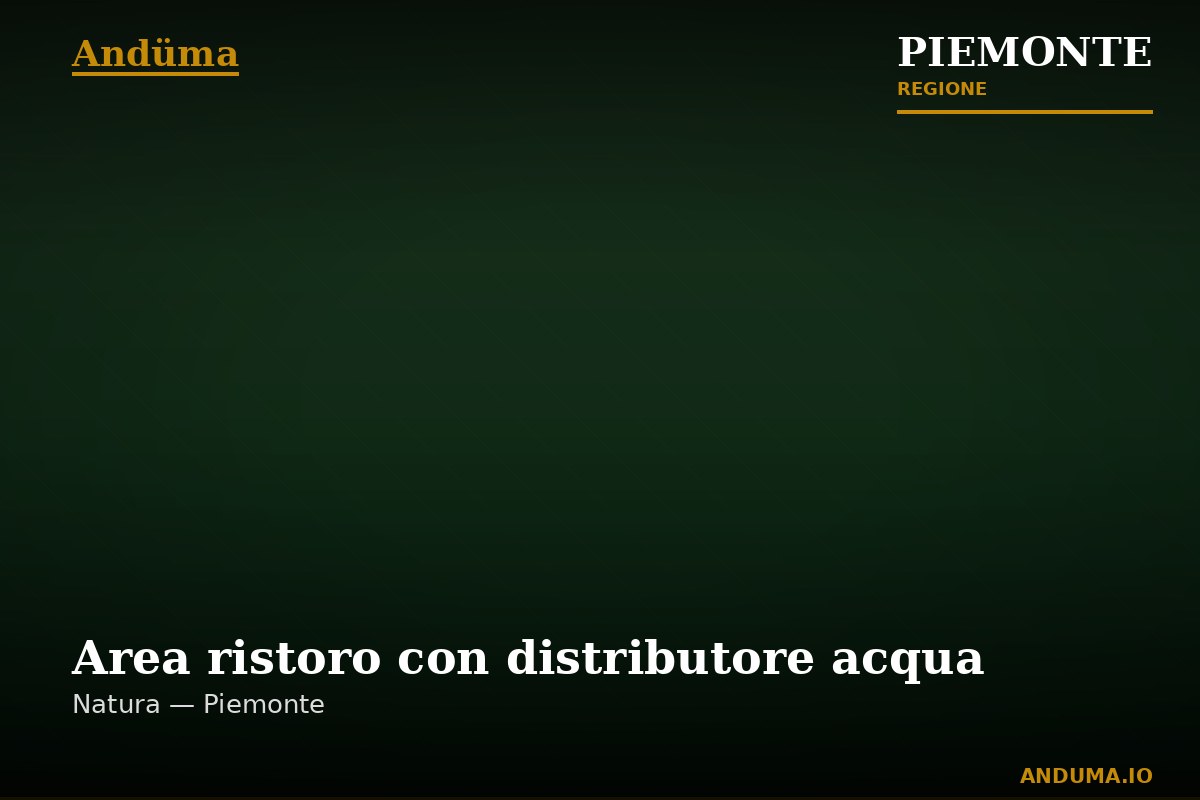 Area ristoro con distributore acqua — Punto di interesse a Acqui Terme, Alessandria