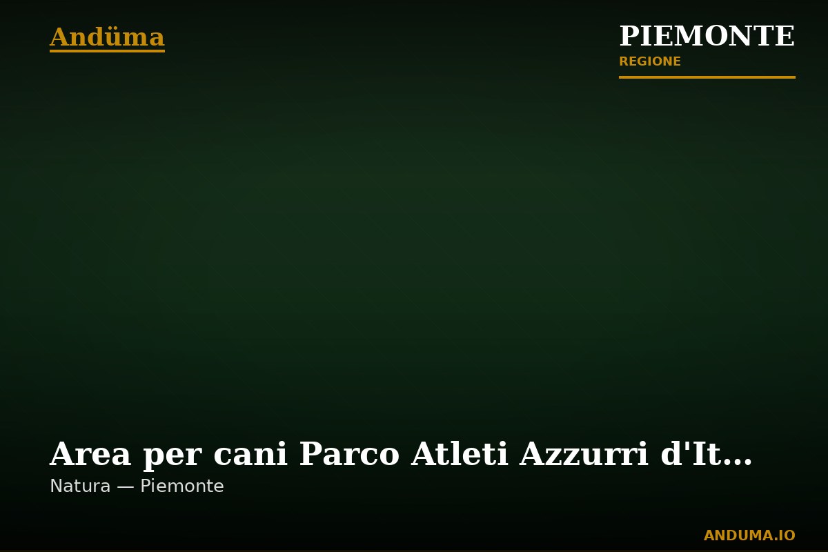 Area per cani Parco Atleti Azzurri d'Italia
