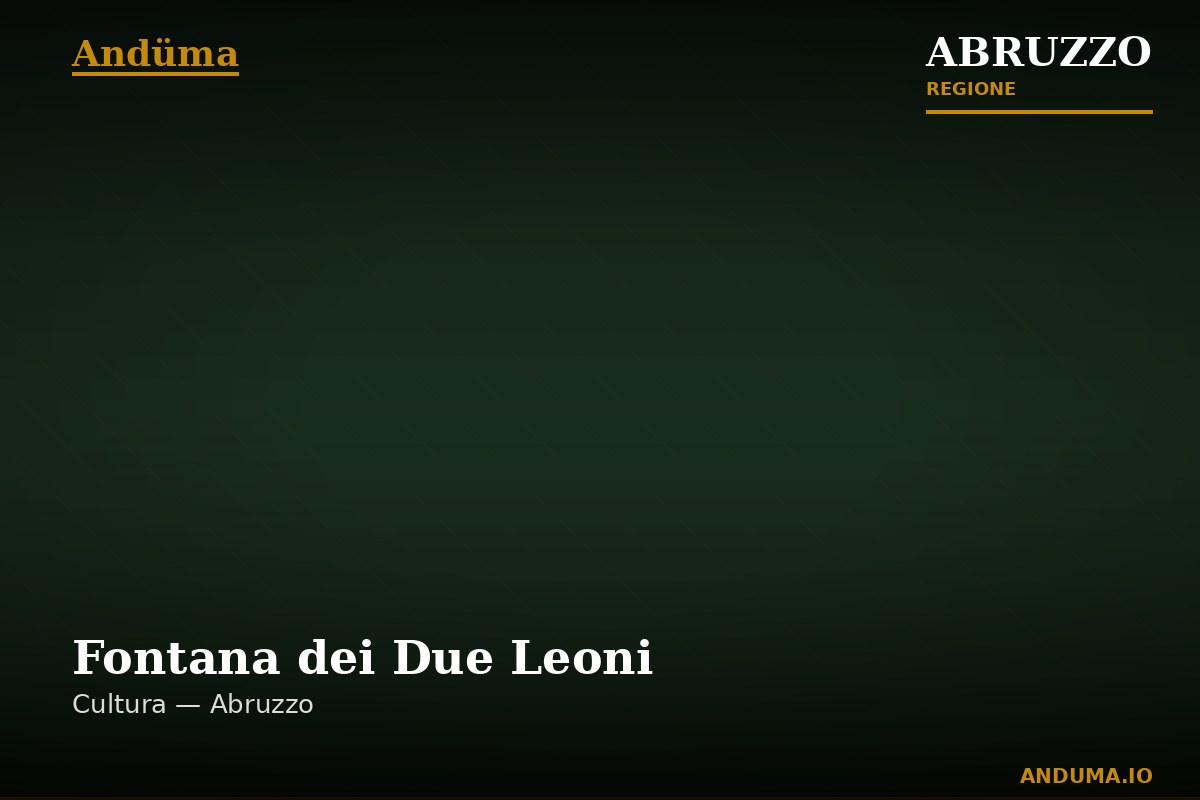 Fontana dei Due Leoni — Punto di interesse a Teramo, Teramo