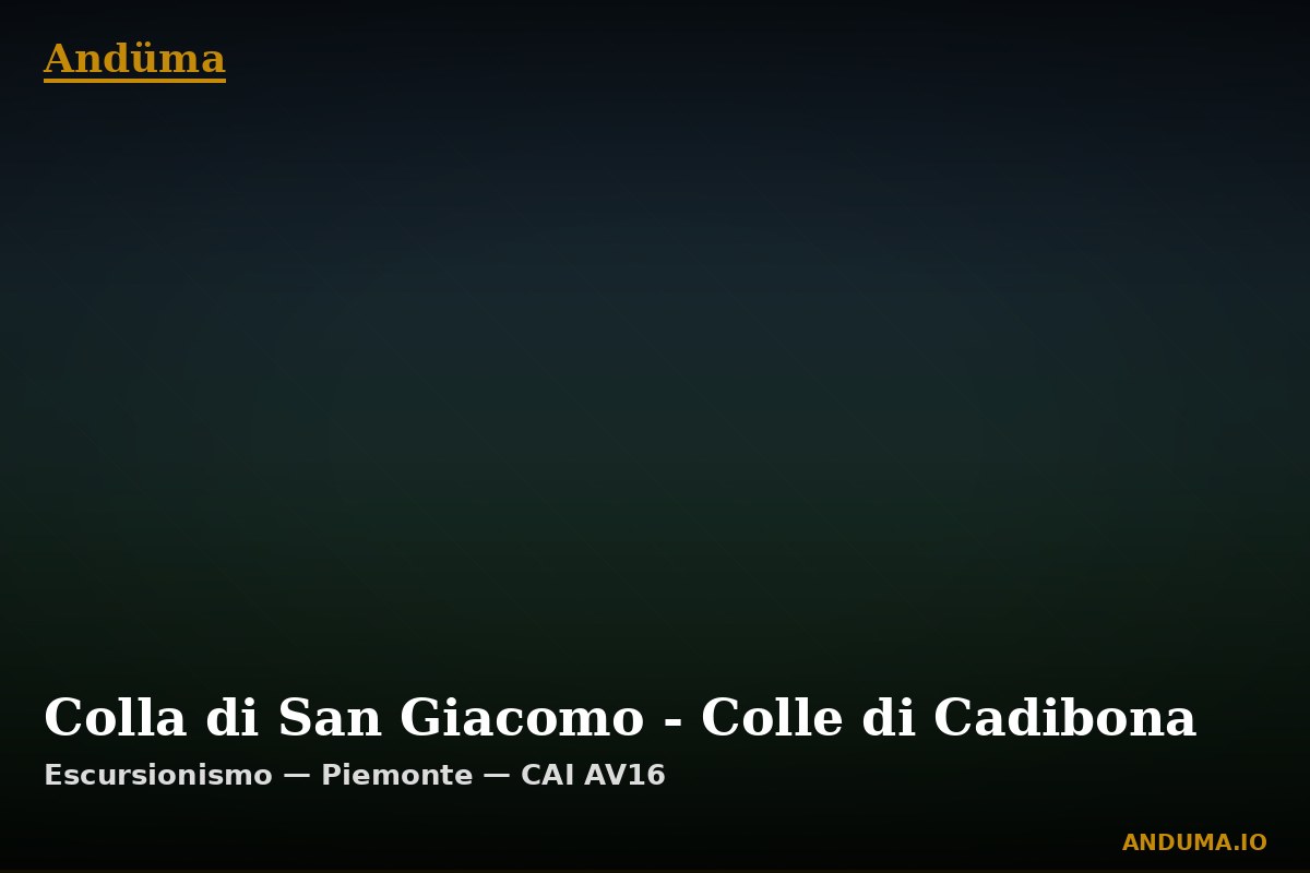 Colla di San Giacomo - Colle di Cadibona — Punto di interesse , Piedmont