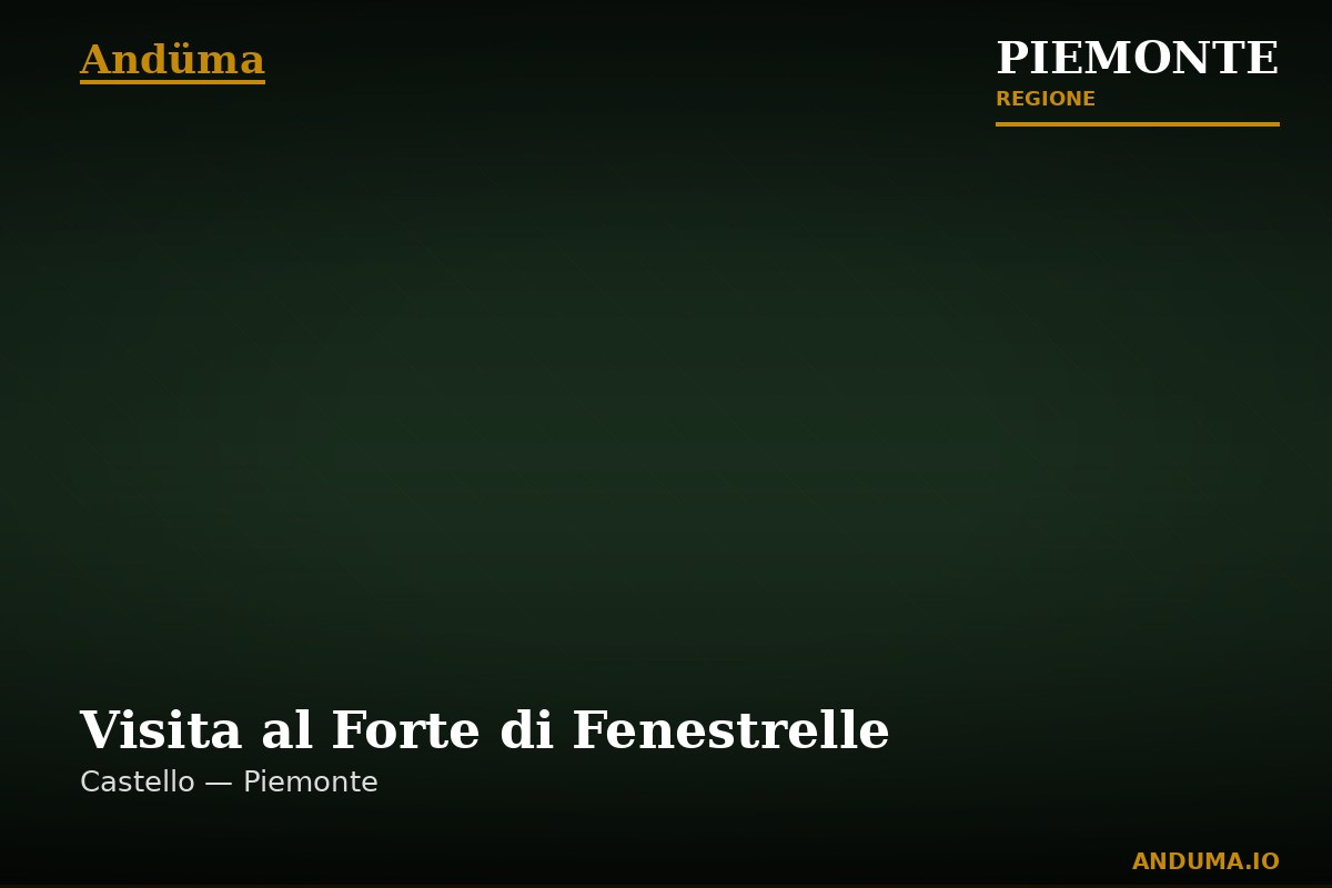 Visita al Forte di Fenestrelle — Esperienza a Fenestrelle, Torino