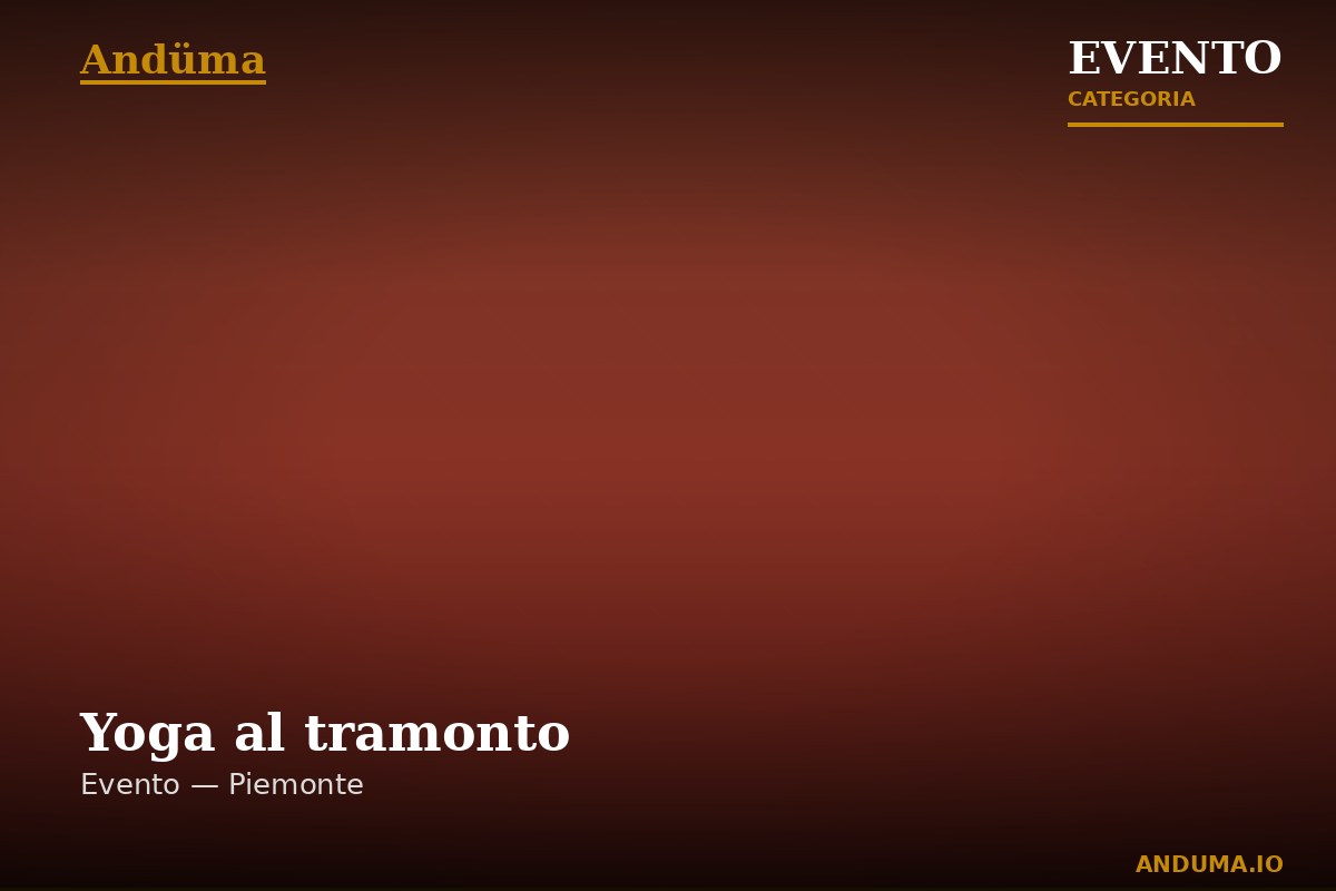 Yoga al tramonto — Evento a Torino, Torino