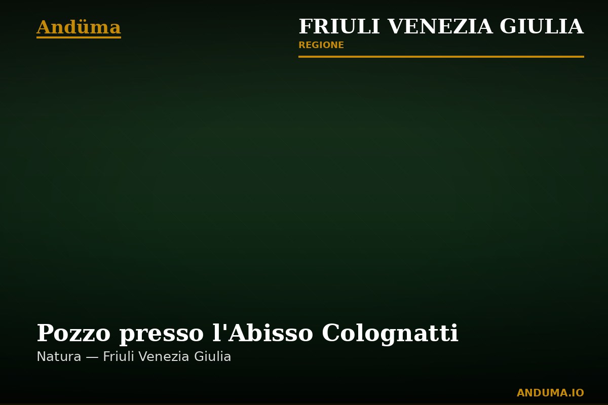 Pozzo presso l'Abisso Colognatti — Punto di interesse a Trieste, Trieste