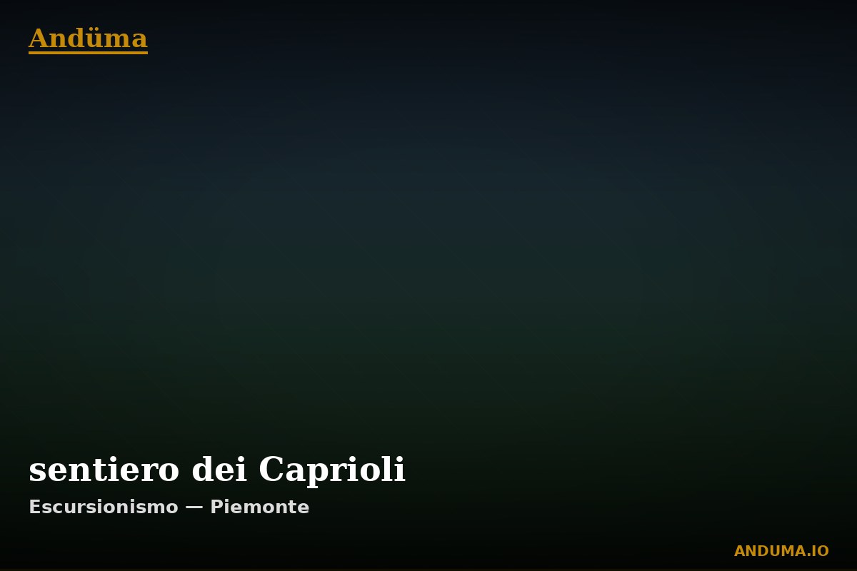 sentiero dei Caprioli — Sentiero a Dronero, Cuneo