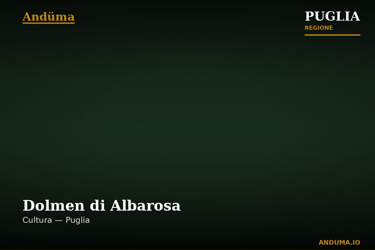 Dolmen di Albarosa — Punto di interesse , Bari