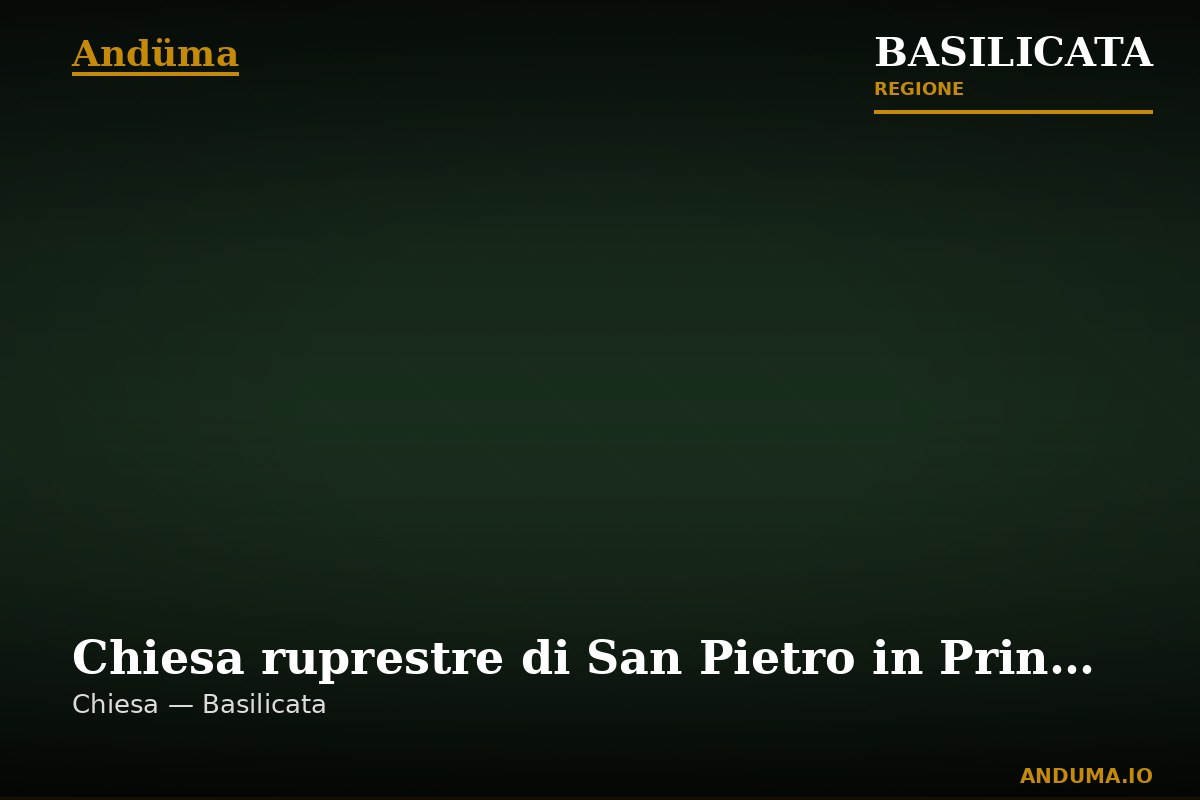 Chiesa ruprestre di San Pietro in Principibus — Punto di interesse a Matera, Matera