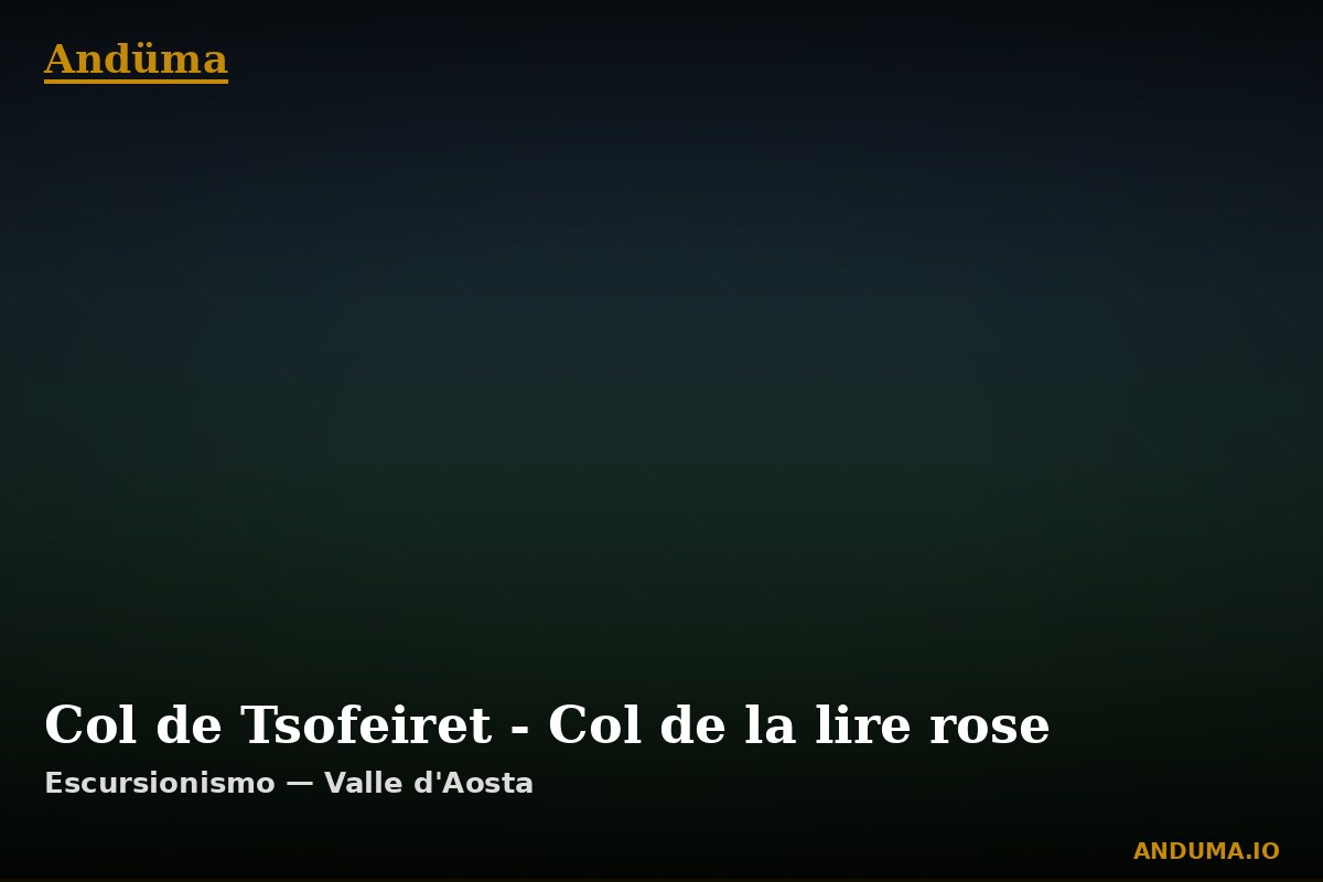 Col de Tsofeiret - Col de la lire rose — Punto di interesse , Piedmont
