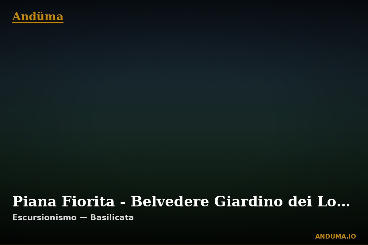 Piana Fiorita - Belvedere Giardino dei Loricati — Punto di interesse , Piedmont