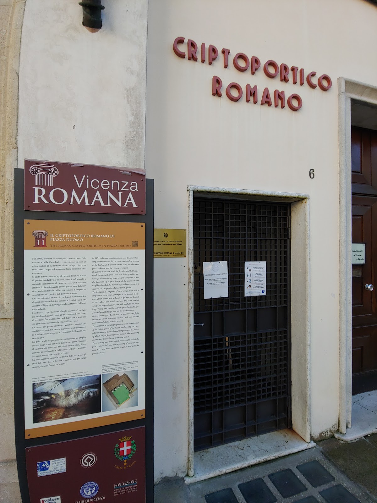 Criptoportico Romano — Punto di interesse a Vicenza, Vicenza